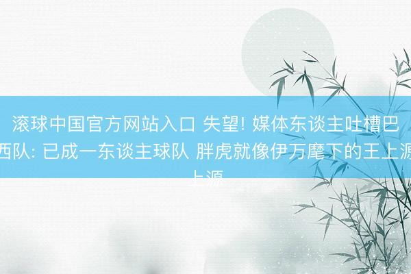 滚球中国官方网站入口 失望! 媒体东谈主吐槽巴西队: 已成一东谈主球队 胖虎就像伊万麾下的王上源