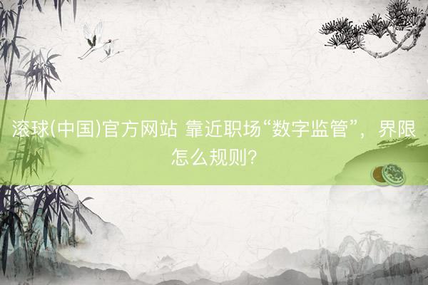 滚球(中国)官方网站 靠近职场“数字监管”，界限怎么规则？