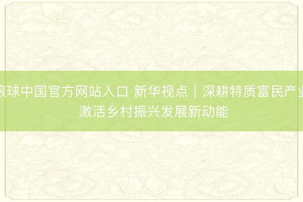滚球中国官方网站入口 新华视点｜深耕特质富民产业 激活乡村振兴发展新动能