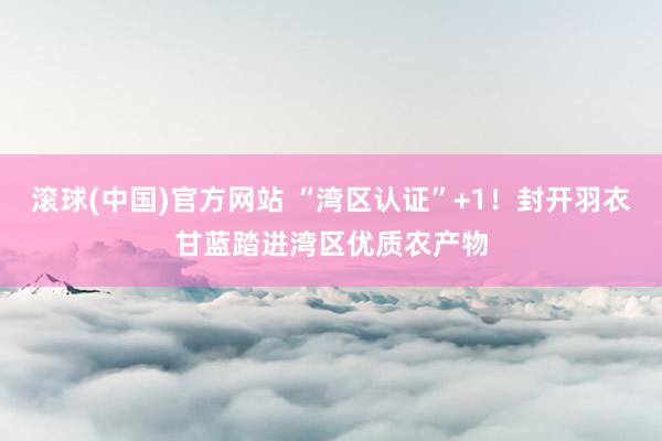 滚球(中国)官方网站 “湾区认证”+1！封开羽衣甘蓝踏进湾区优质农产物